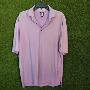 FootJoy Mens Golf Polo Shirt Purple Athletic Performance‎ Short Sleeve
